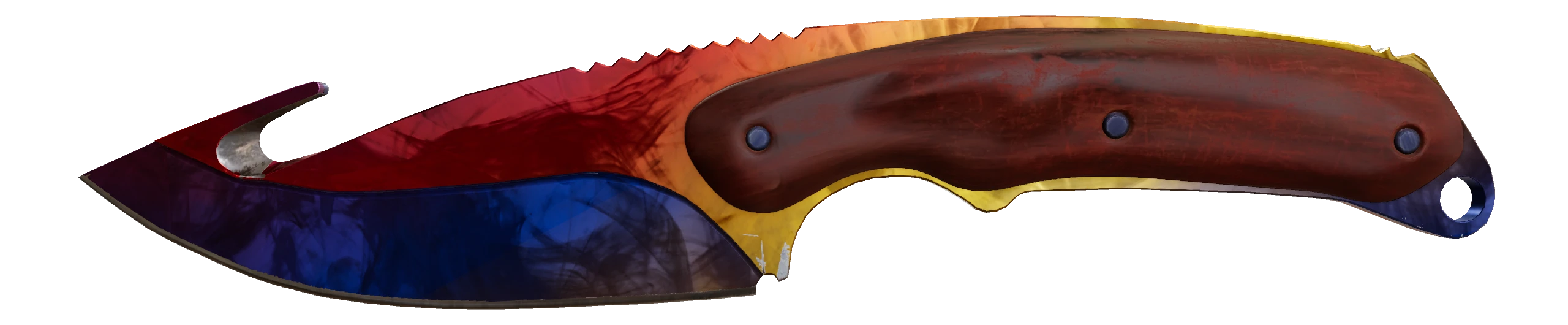 Gut Knife | Marble Fade Factory New front screenshot