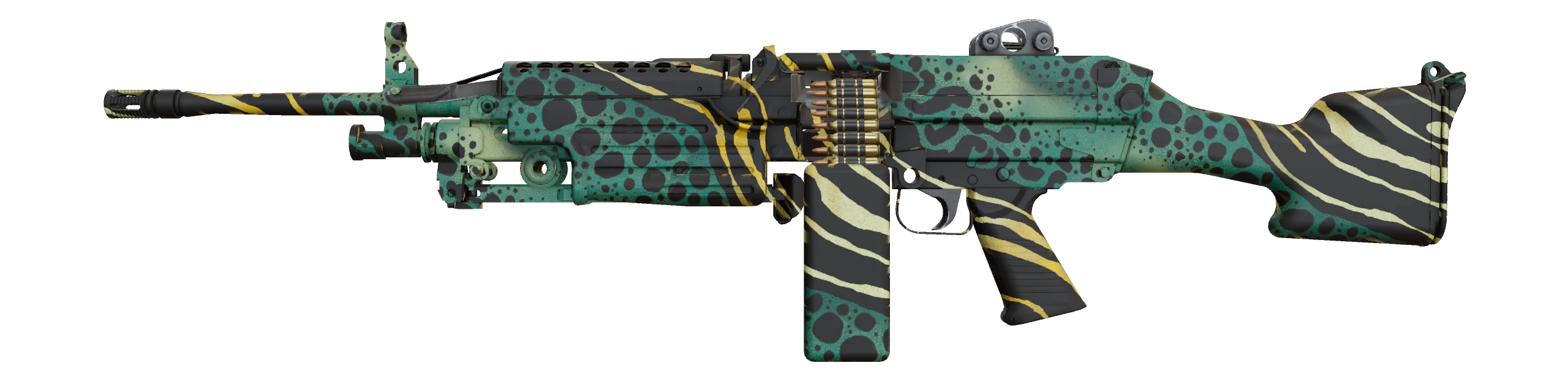 M249 | Emerald Poison Dart Factory New front screenshot