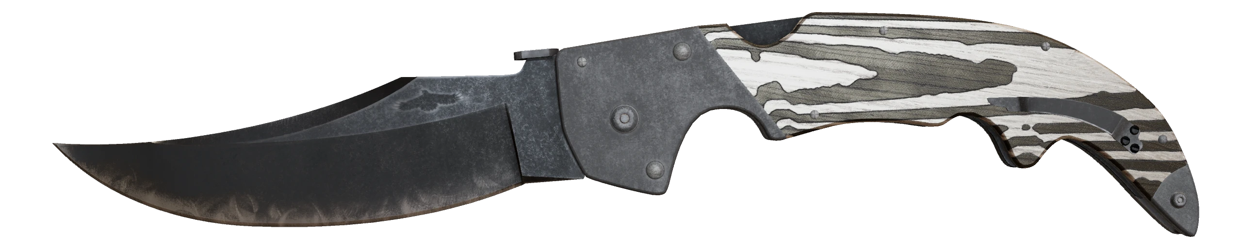 Falchion Knife | Black Laminate Factory New front screenshot