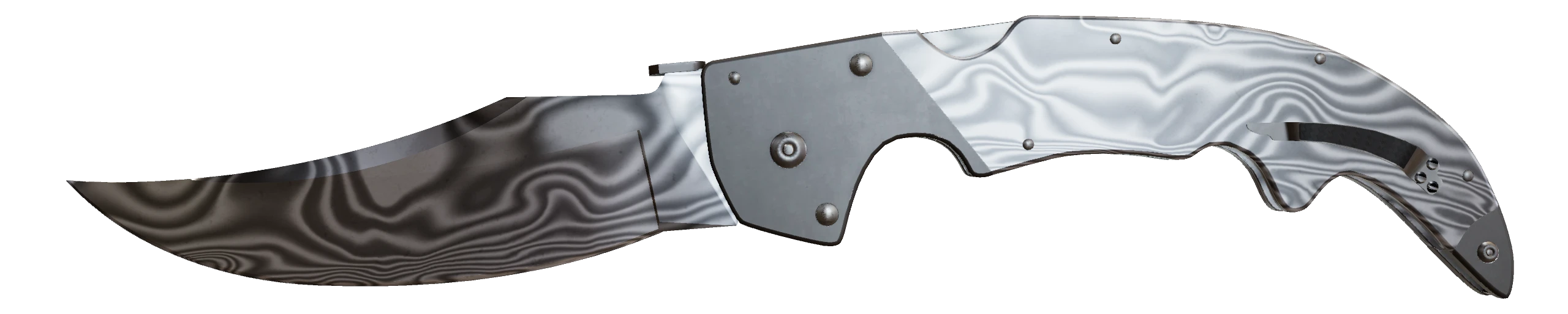 Falchion Knife | Damascus Steel Factory New front screenshot