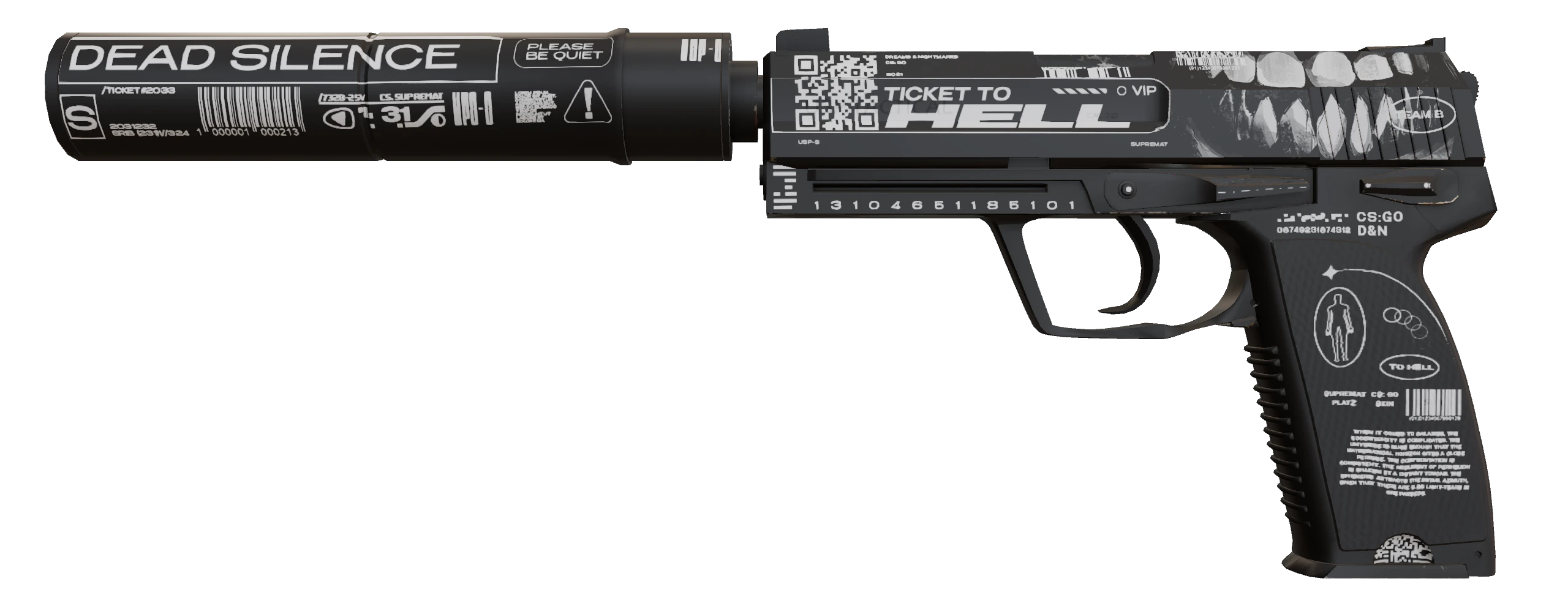USP-S | Ticket to Hell Factory New front screenshot