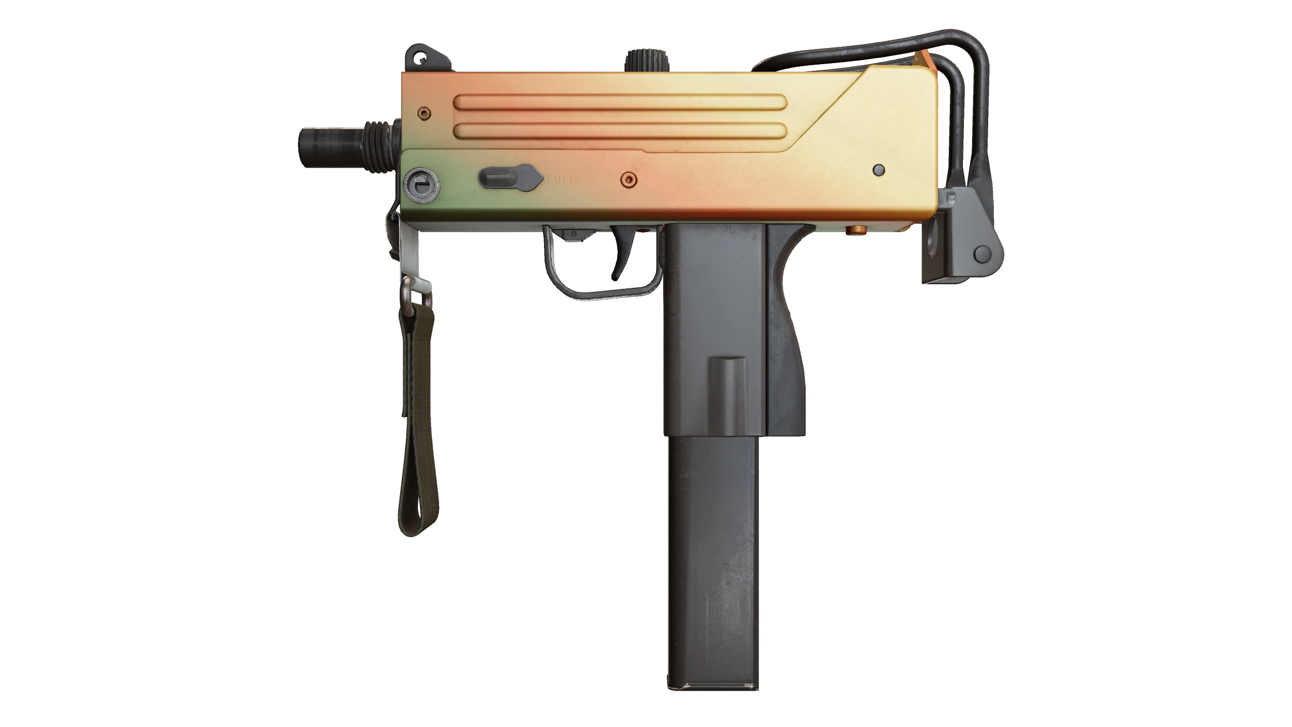 MAC-10 | Amber Fade Factory New front screenshot