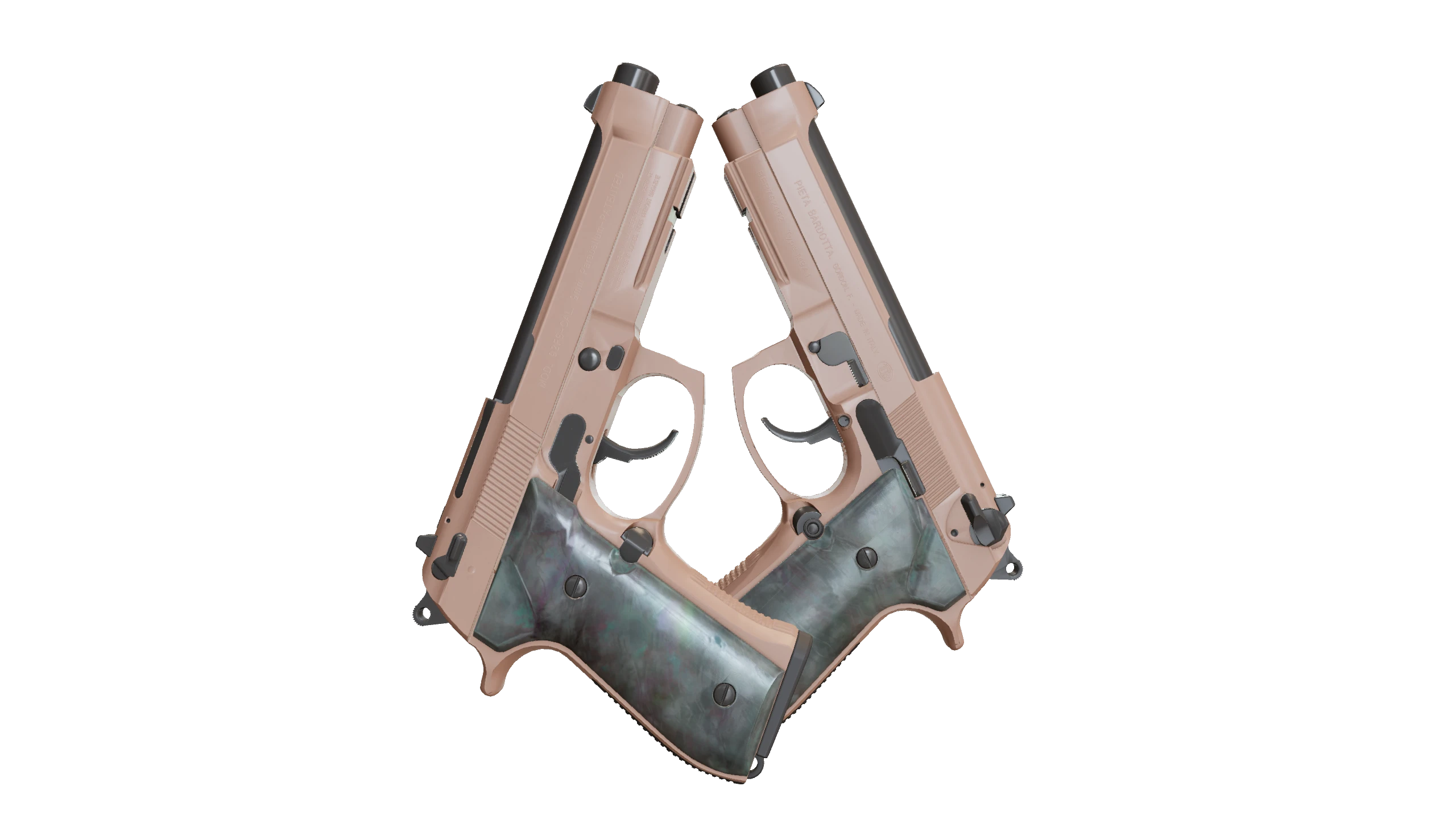 Dual Berettas | Rose Nacre Factory New front screenshot