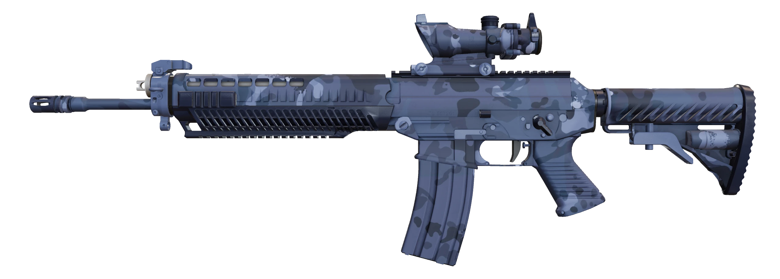 SG 553 | Night Camo Factory New front screenshot