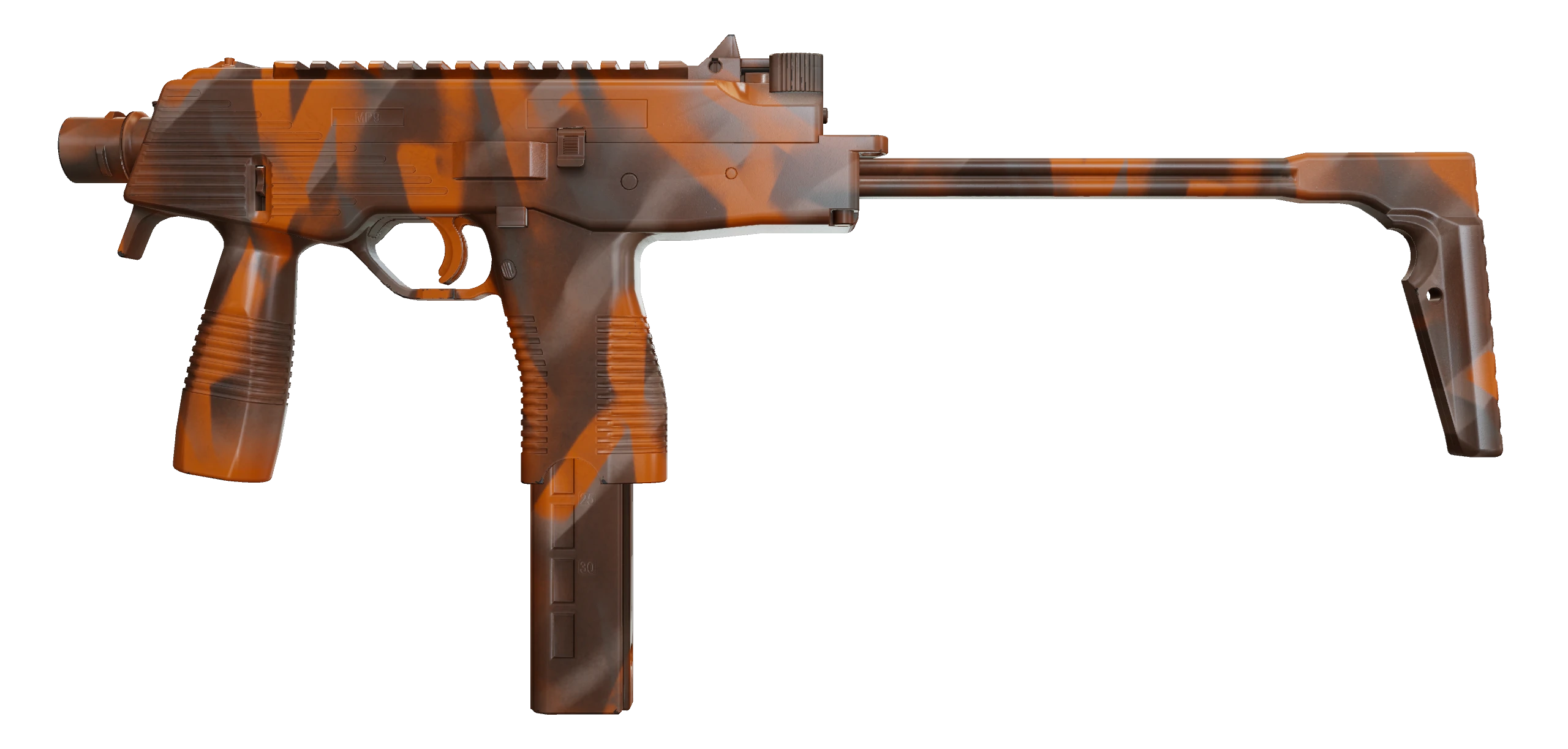 MP9 | Orange Peel Factory New front screenshot