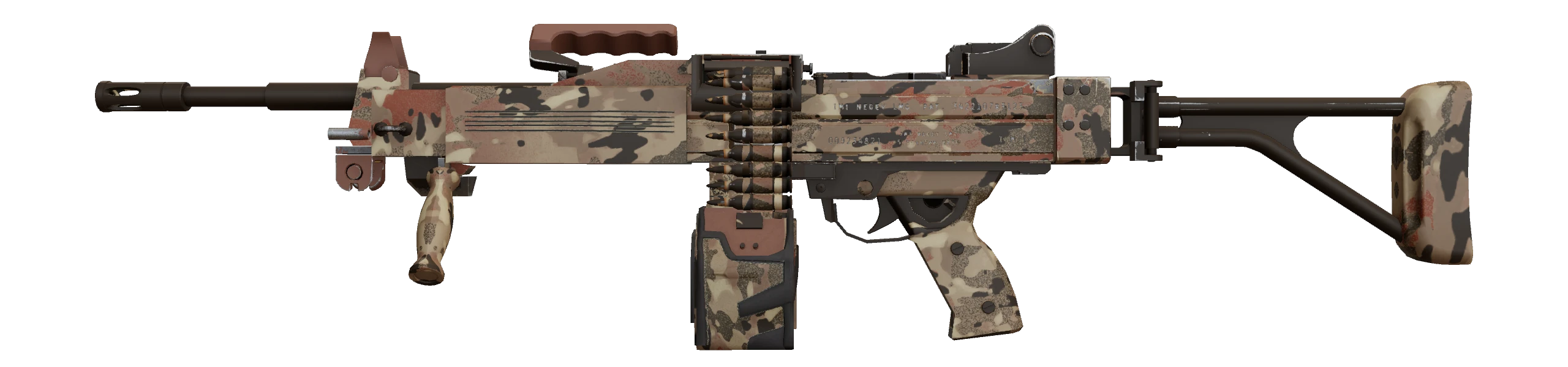Negev | CaliCamo Factory New front screenshot