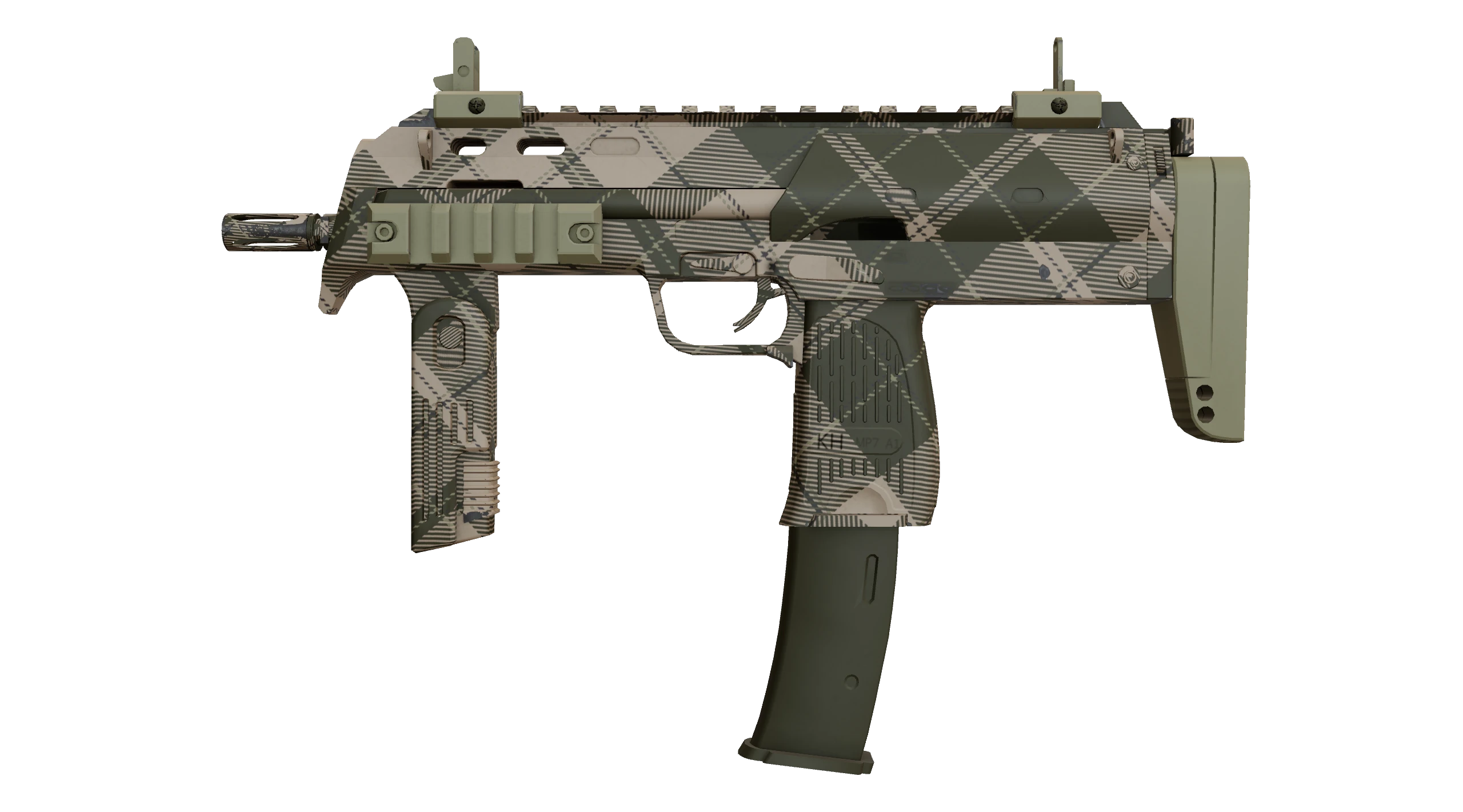MP7 | Olive Plaid Factory New front screenshot