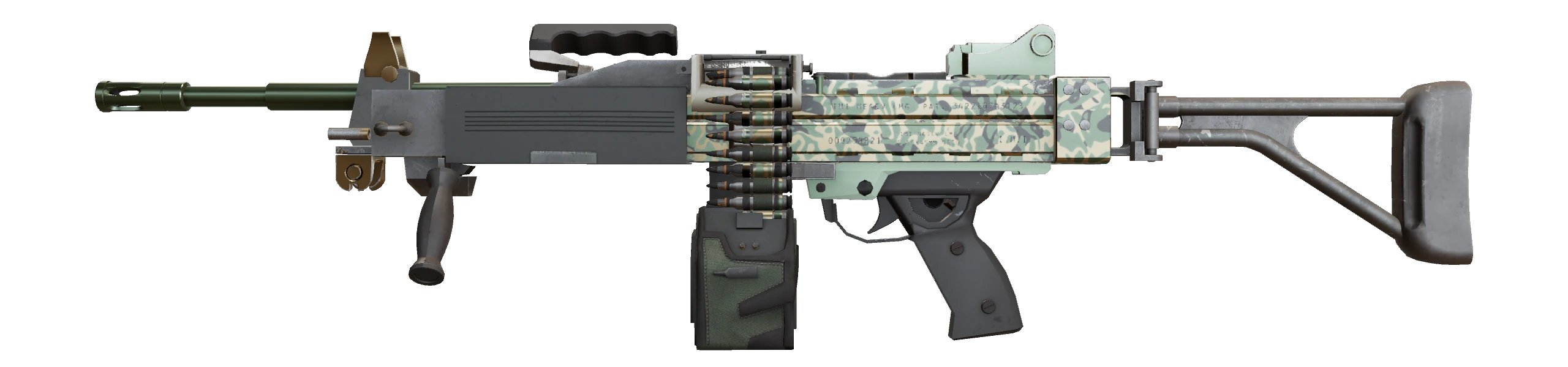 Negev | Army Sheen Factory New front screenshot