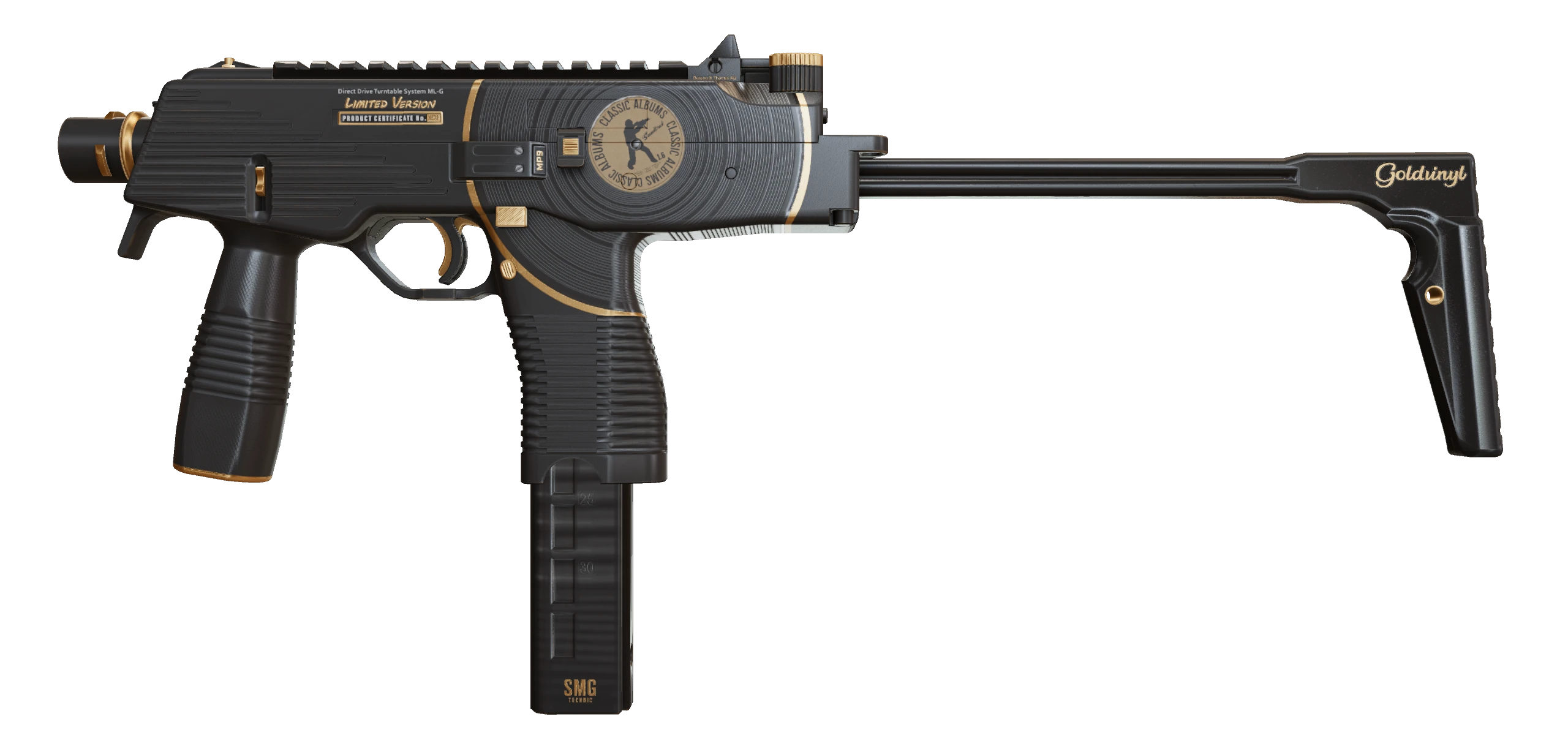 MP9 | Broken Record Factory New front screenshot
