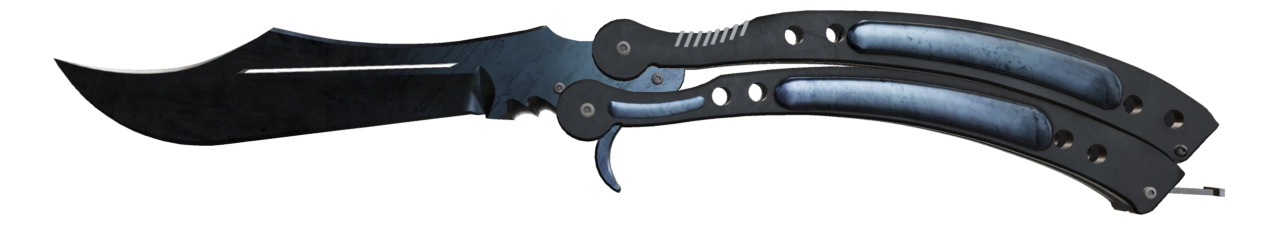 Butterfly Knife | Blue Steel Factory New front screenshot