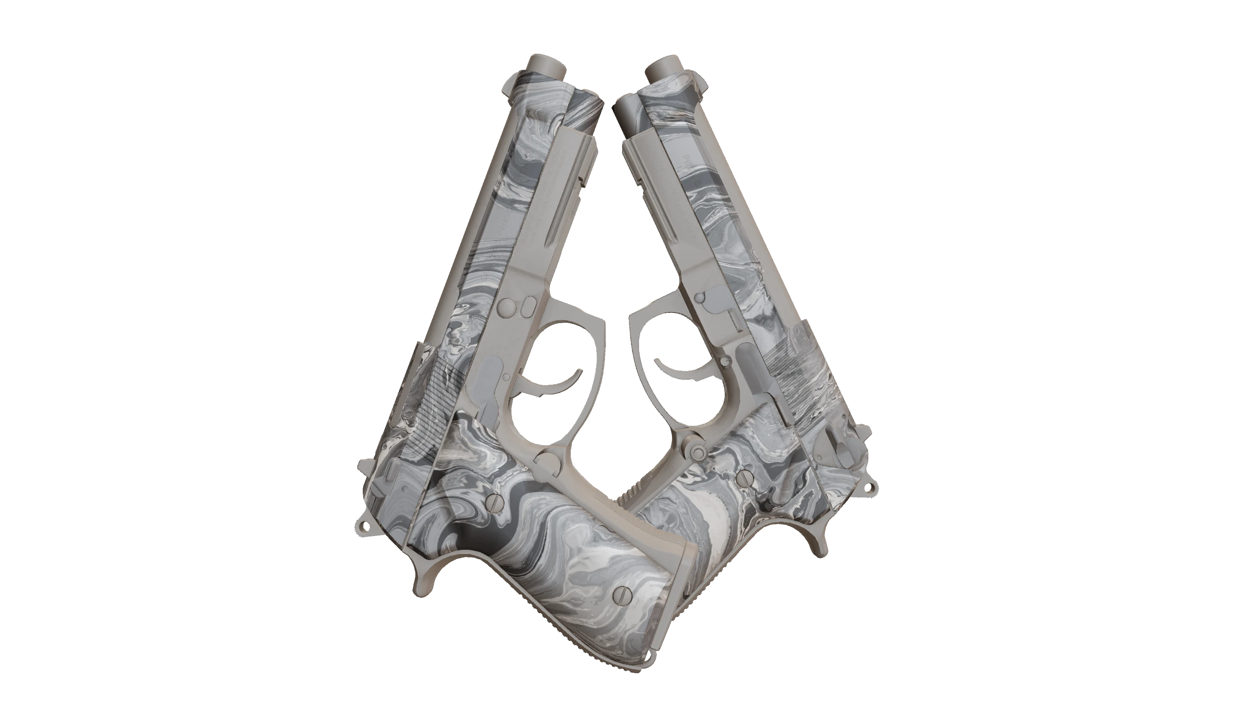 Dual Berettas | Silver Pour Factory New front screenshot