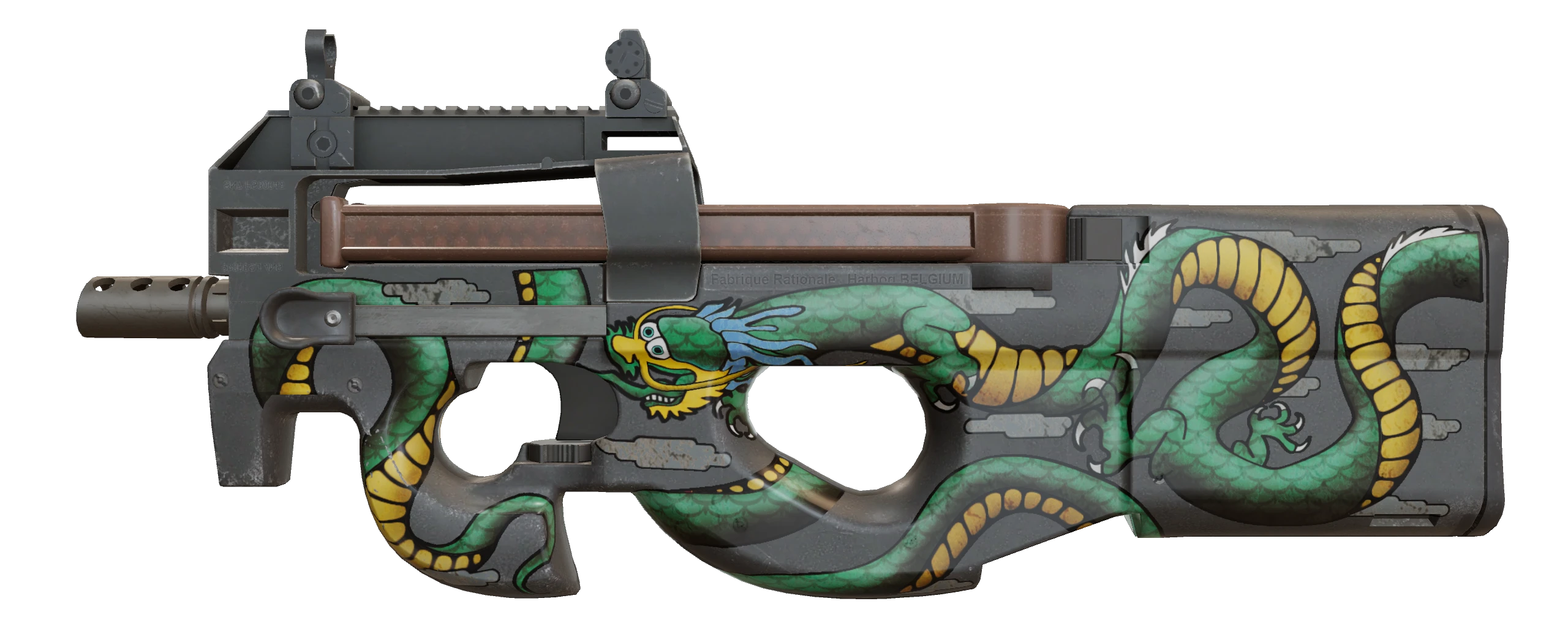 P90 | Emerald Dragon Factory New front screenshot