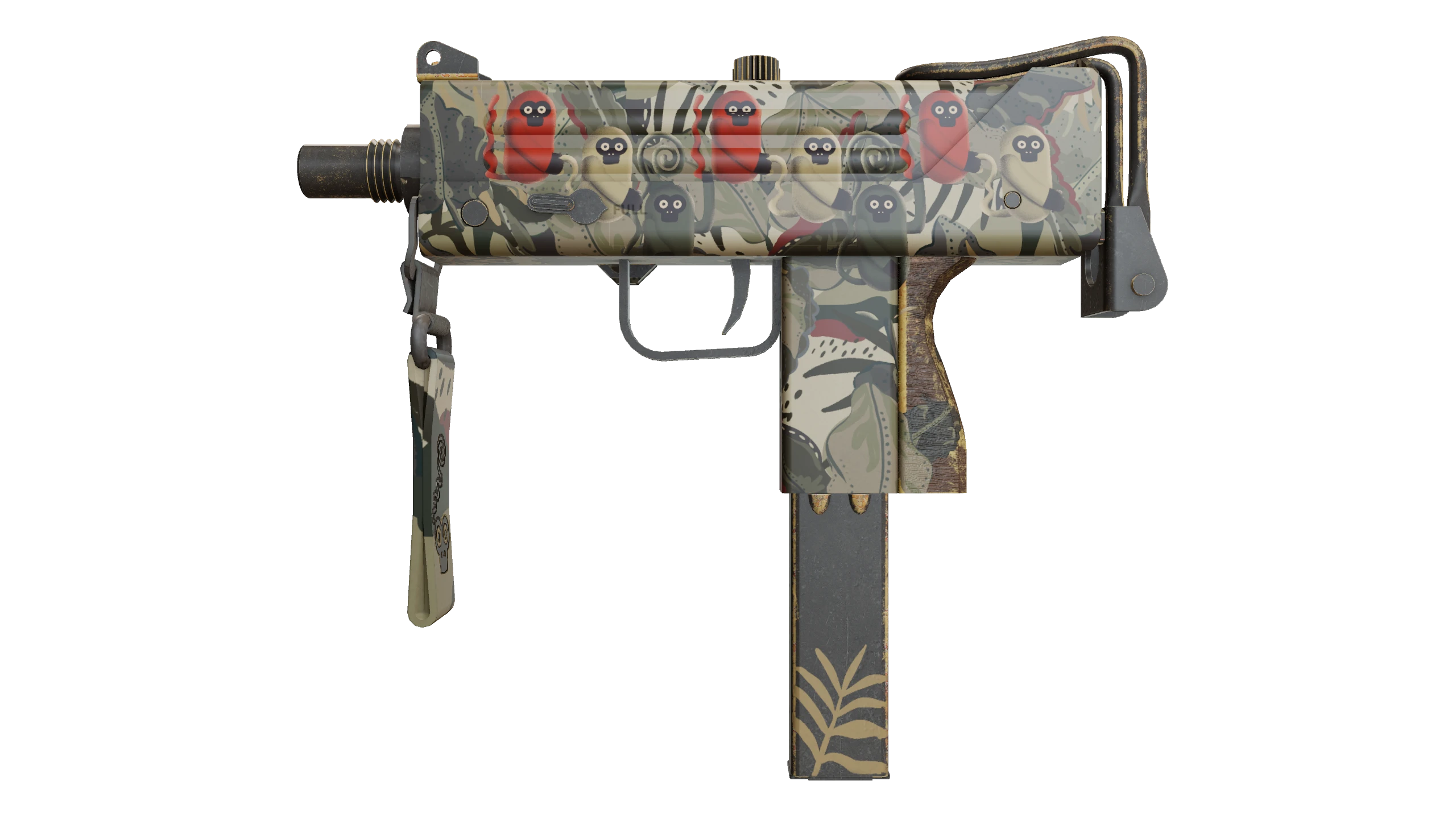 MAC-10 | Monkeyflage Factory New front screenshot