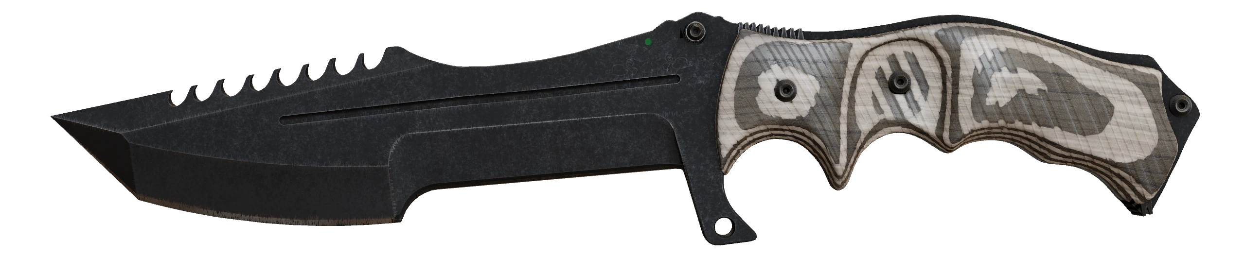 Huntsman Knife | Black Laminate Factory New front screenshot