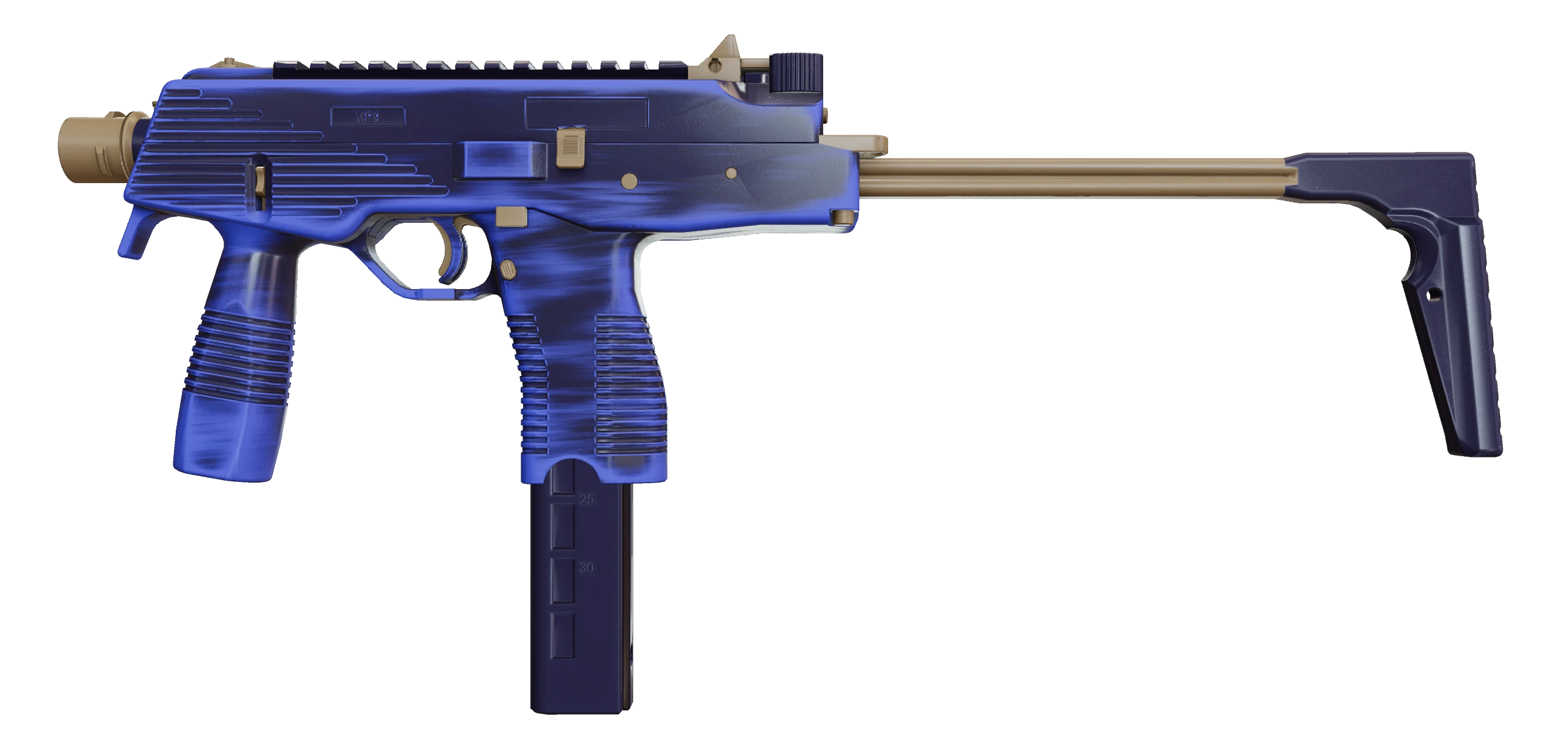 MP9 | Buff Blue Factory New front screenshot