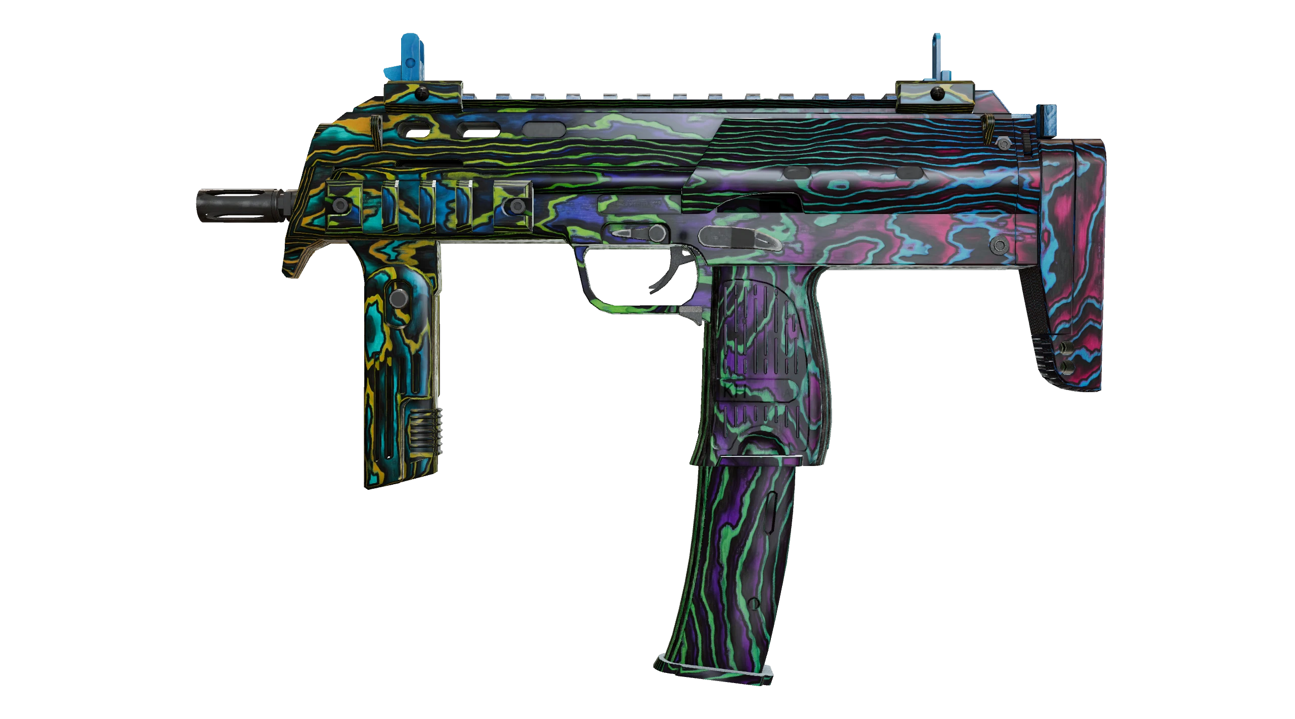 MP7 | Neon Ply Factory New front screenshot