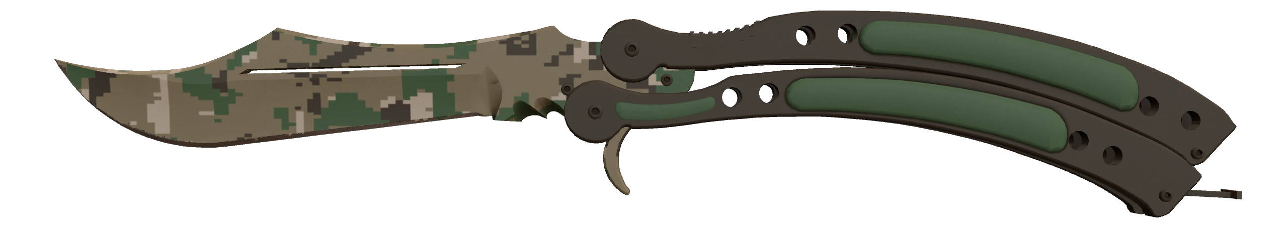Butterfly Knife | Forest DDPAT Factory New front screenshot