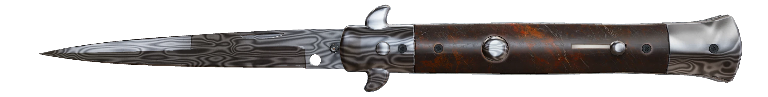 Stiletto Knife | Damascus Steel Factory New front screenshot