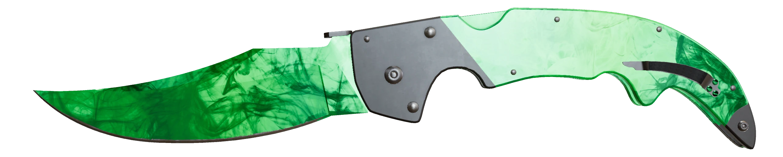 Falchion Knife | Gamma Doppler Emerald Factory New front screenshot