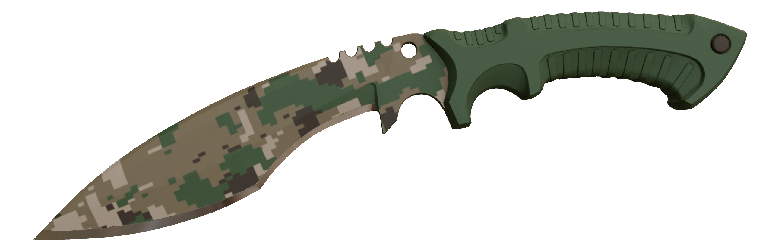 Kukri Knife | Forest DDPAT Factory New front screenshot