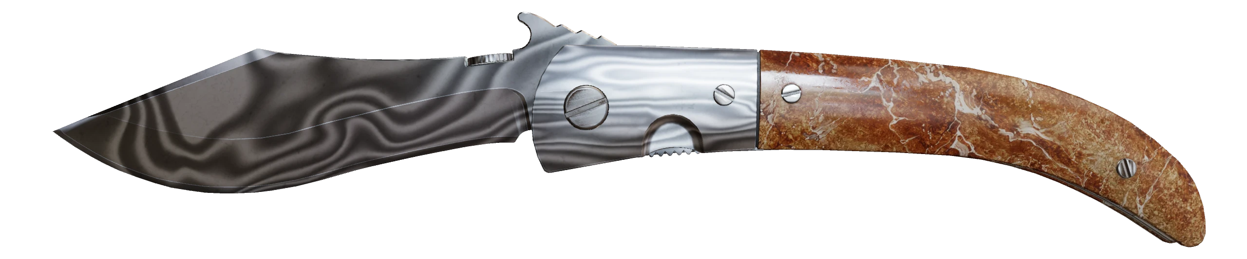 Navaja Knife | Damascus Steel Factory New front screenshot