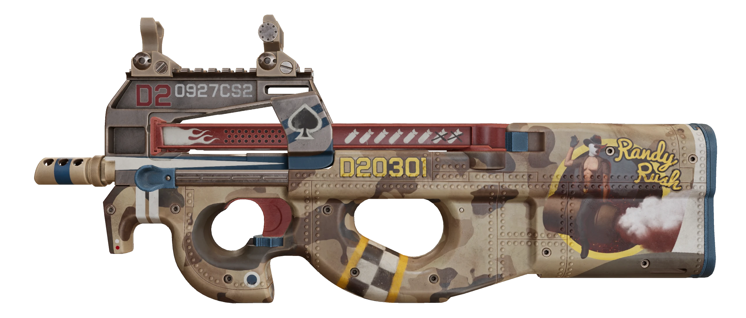 P90 | Randy Rush Factory New front screenshot