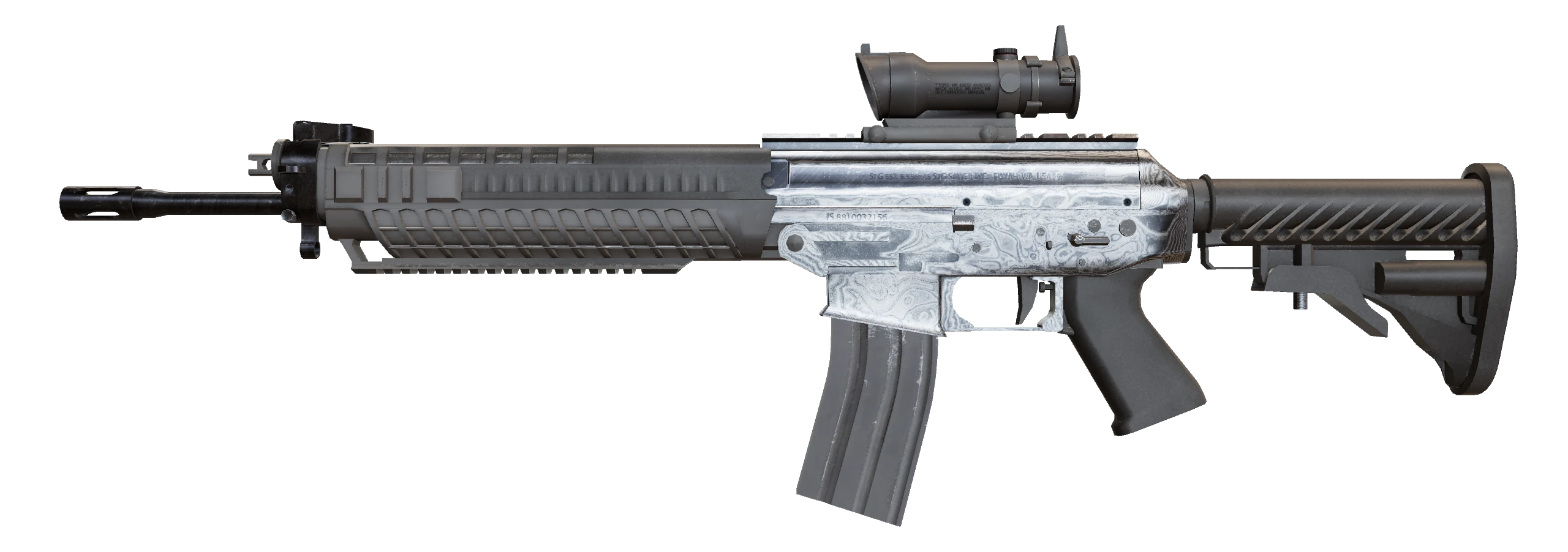 SG 553 | Damascus Steel Factory New front screenshot