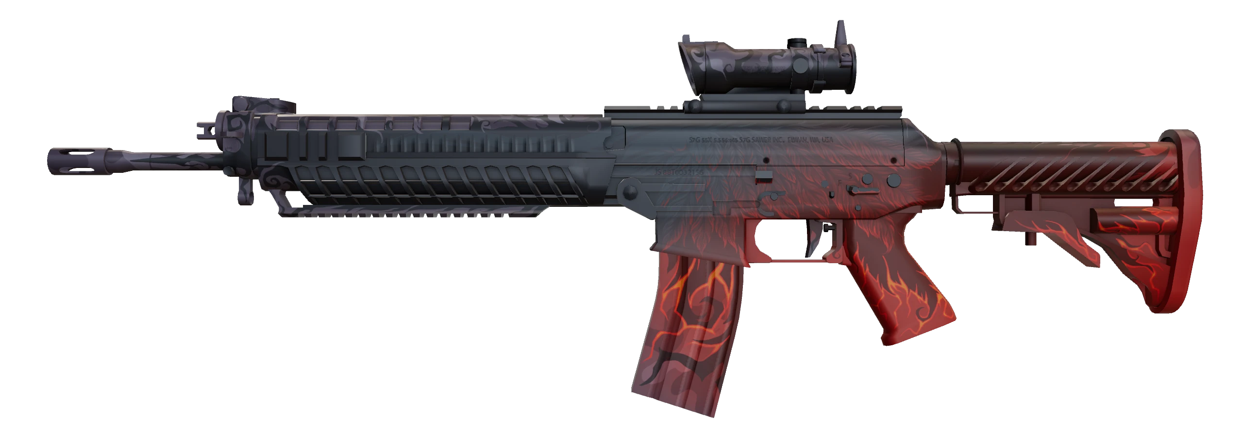 SG 553 | Darkwing Factory New front screenshot