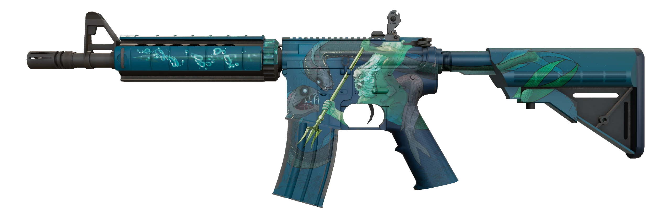 M4A4 | Poseidon Factory New front screenshot