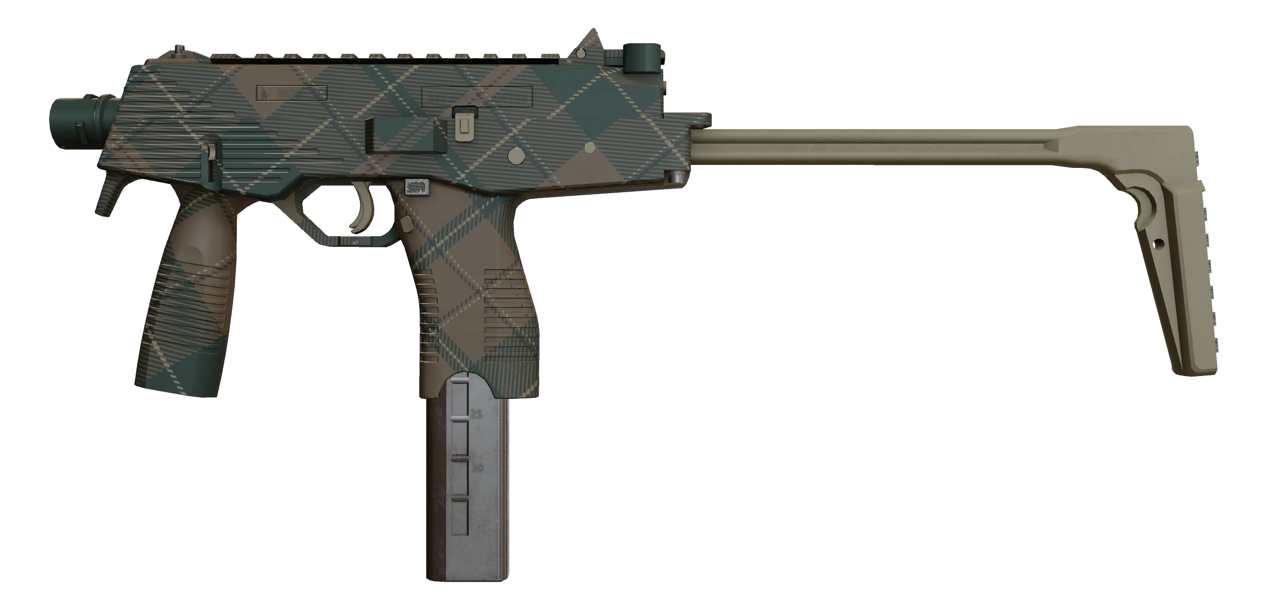 MP9 | Green Plaid Factory New front screenshot