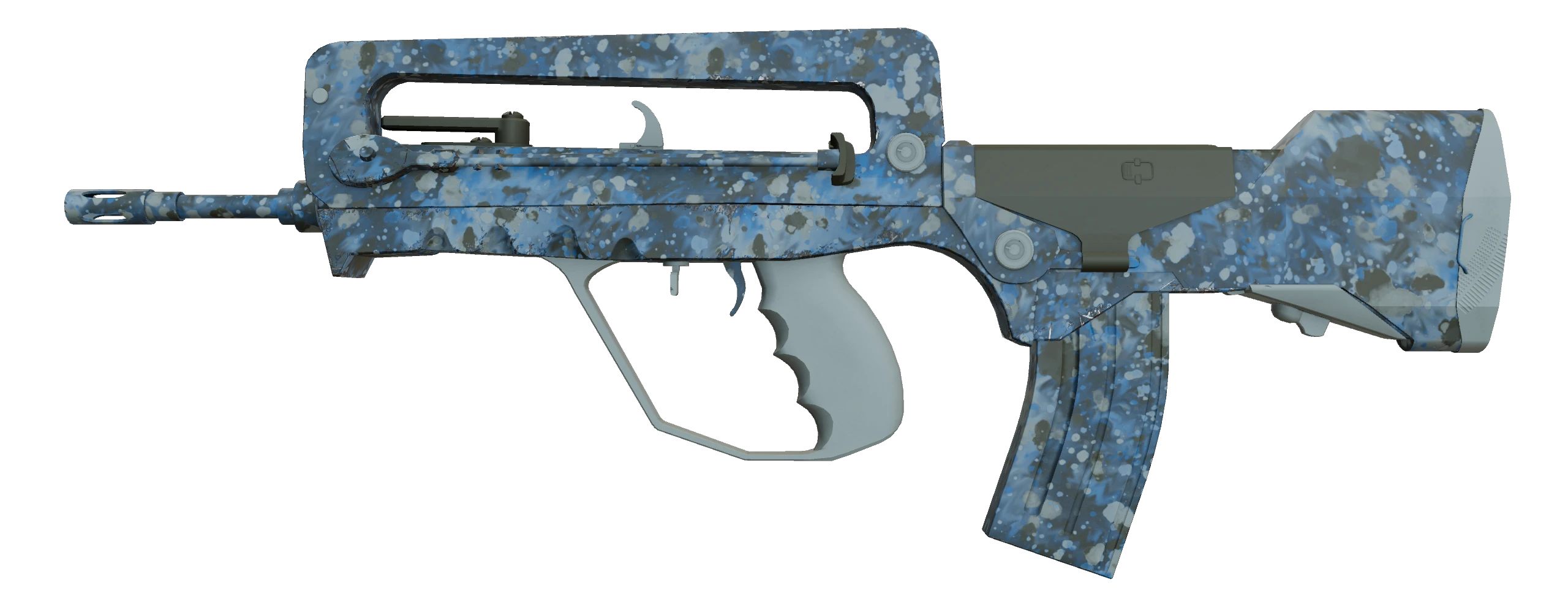 FAMAS | Cyanospatter Factory New front screenshot