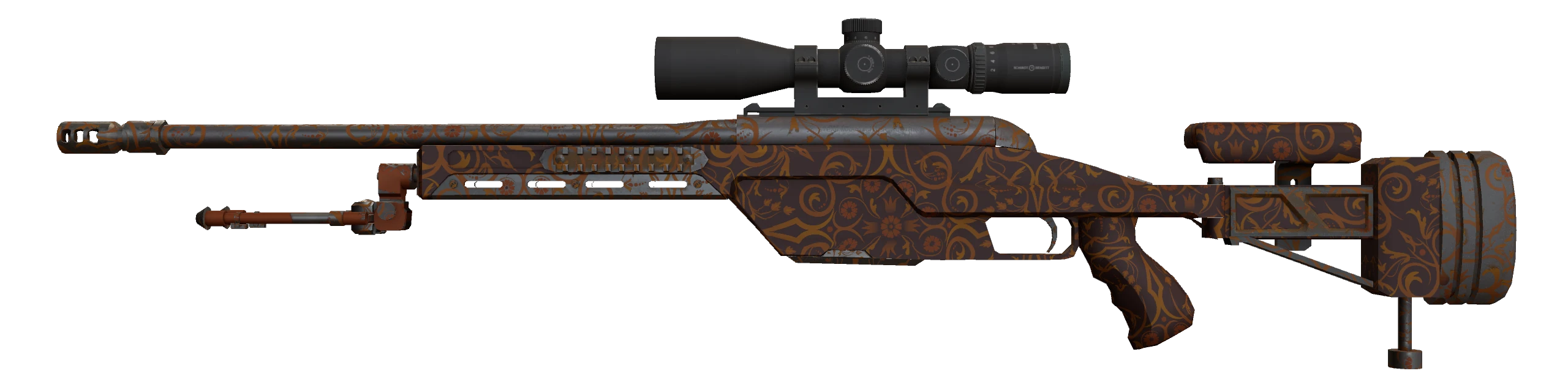 SSG 08 | Orange Filigree Factory New front screenshot