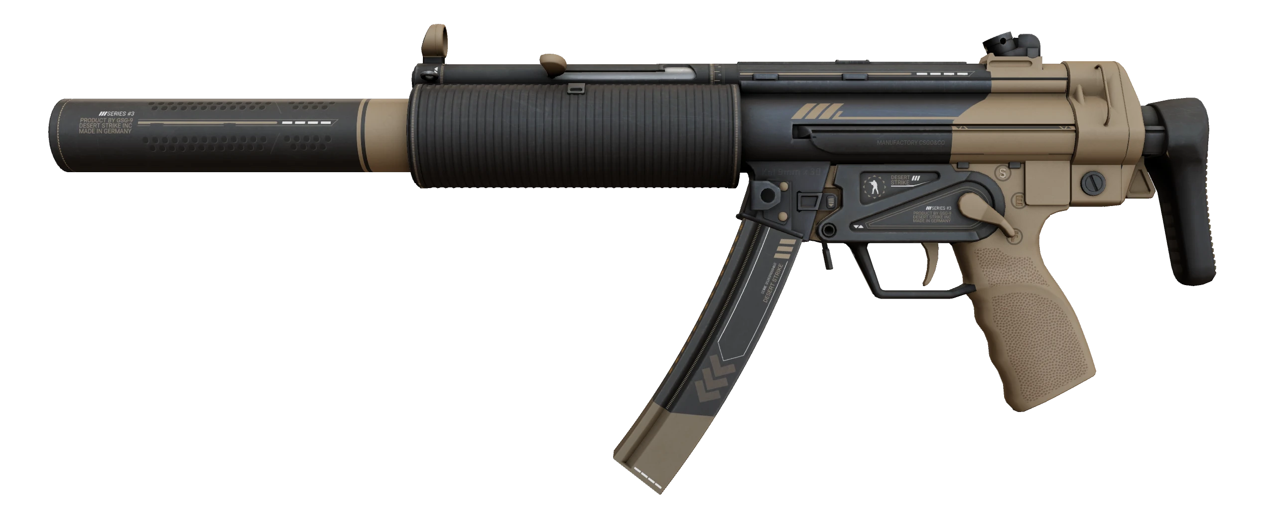 MP5-SD | Desert Strike Factory New front screenshot