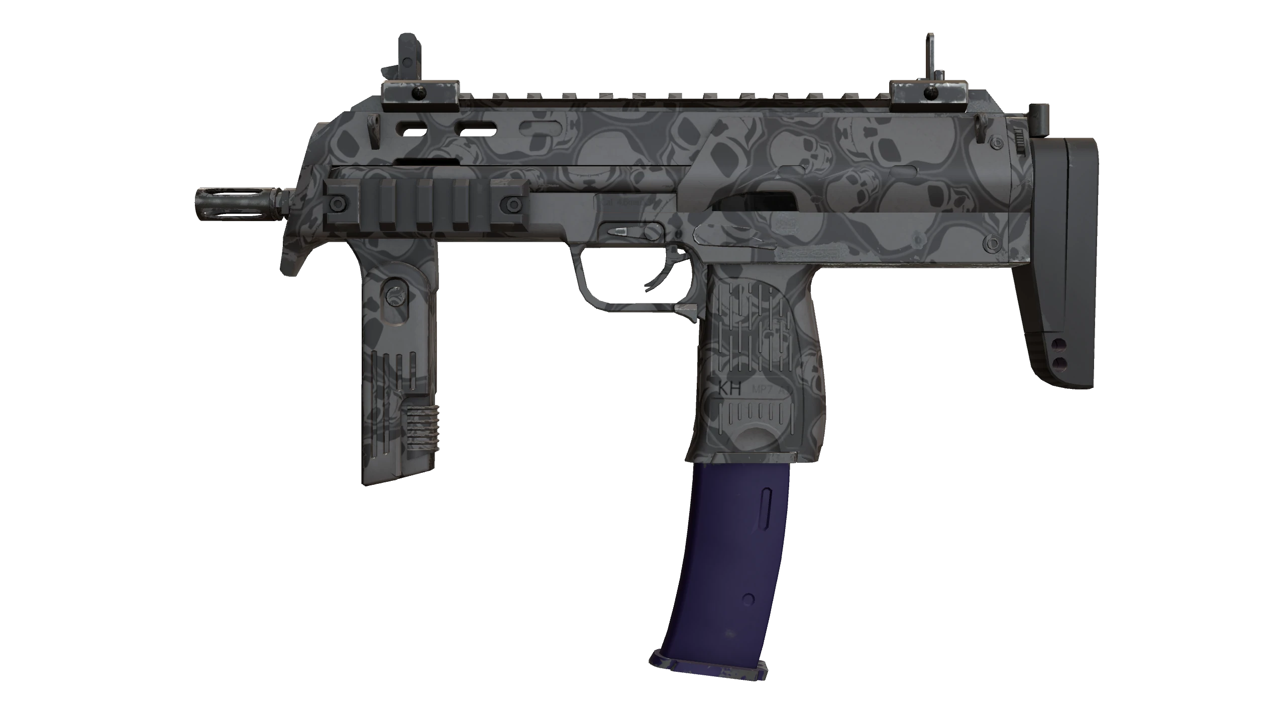 MP7 | Skulls Minimal Wear front screenshot
